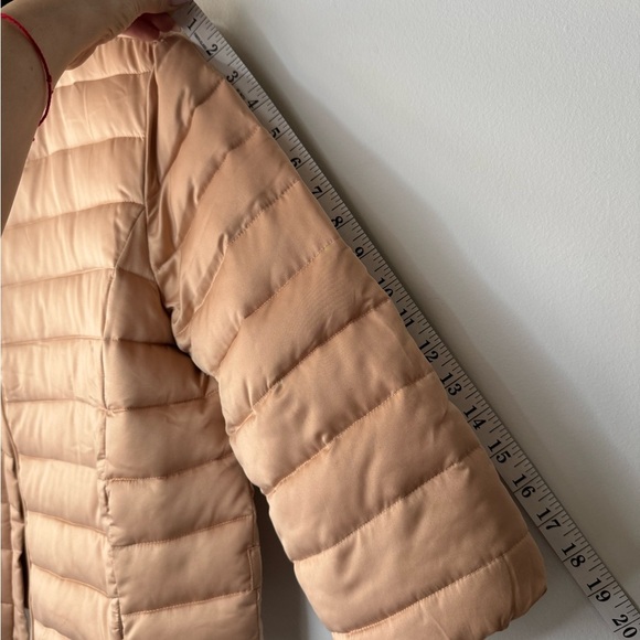Elisabetta Franchi Peach Quilted Crop Coat - Size 46 (US 10) - Picture 11 of 17